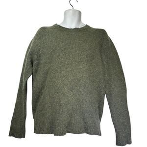 mollusk surf shop green speckled pullover Wool Alpaca Long Sleeve sweater XL